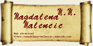 Magdalena Malenčić vizit kartica